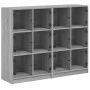 Estantería con puertas madera gris Sonoma 136x37x109 cm de , Librerías y estanterías - Ref: Foro24-3206515, Precio: 226,79 €,...