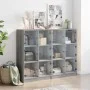 Estantería con puertas madera gris Sonoma 136x37x109 cm de , Librerías y estanterías - Ref: Foro24-3206515, Precio: 226,79 €,...
