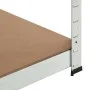 5-stöckiges Eckregal aus Sperrholz und silbernem Stahl von vidaXL, Industrieregale - Ref: Foro24-144264, Preis: 80,03 €, Raba...