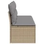 3-seater garden sofa with beige synthetic rattan cushions by , Outdoor sofas - Ref: Foro24-366104, Price: 159,20 €, Discount: %