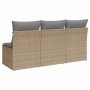 3-Sitzer-Gartensofa mit beigen synthetischen Rattankissen von , Outdoor-Sofas - Ref: Foro24-366104, Preis: 161,62 €, Rabatt: %