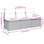 3-Sitzer-Gartensofa mit beigen synthetischen Rattankissen von , Outdoor-Sofas - Ref: Foro24-366104, Preis: 161,62 €, Rabatt: %