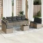 9-piece garden sofa set with beige synthetic rattan cushions by , Modular outdoor sofas - Ref: Foro24-3251196, Price: 546,04 ...