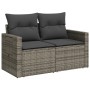 Sofá de jardín con cojines 2 plazas ratán sintético gris de , Sofás de exterior - Ref: Foro24-366141, Precio: 171,31 €, Descu...