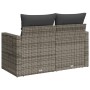 Gartensofa mit 2-Sitzer-Kissen synthetisches Rattangrau von , Outdoor-Sofas - Ref: Foro24-366141, Preis: 171,31 €, Rabatt: %