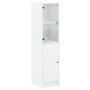 Aparador con puerta de vidrio blanco 35x37x142 cm de , Aparadores - Ref: Foro24-836441, Precio: 76,39 €, Descuento: %