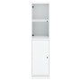 Aparador con puerta de vidrio blanco 35x37x142 cm de , Aparadores - Ref: Foro24-836441, Precio: 76,39 €, Descuento: %