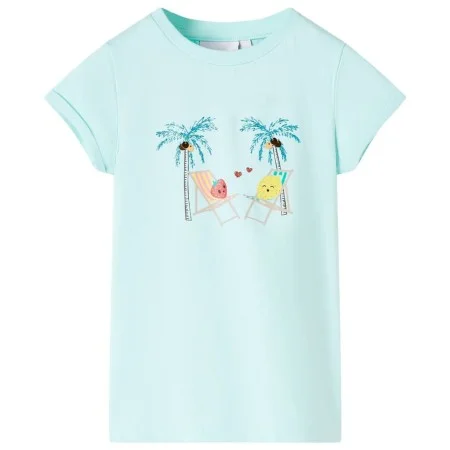 Light aquamarine children's t-shirt 128 by , Kids T-shirts - Ref: Foro24-11022, Price: 8,19 €, Discount: %