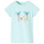 Light aquamarine children's t-shirt 128 by , Kids T-shirts - Ref: Foro24-11022, Price: 8,28 €, Discount: %