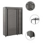Faltgarderobe aus grauem Stoff, 110 x 45 x 175 cm von vidaXL, Kleiderschränke - Ref: Foro24-282423, Preis: 42,66 €, Rabatt: %