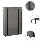 Faltgarderobe aus grauem Stoff, 110 x 45 x 175 cm von vidaXL, Kleiderschränke - Ref: Foro24-282423, Preis: 38,47 €, Rabatt: %