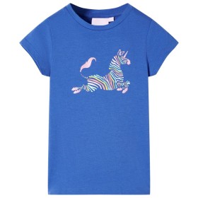 Camiseta infantil azul cobalto 104