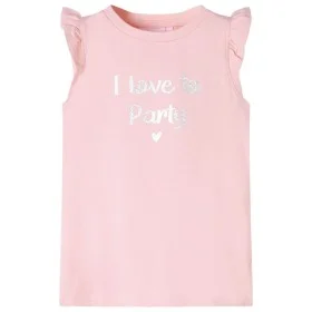 Hellrosa Kinder-T-Shirt mit Rüschenärmeln 128 von , Kinder-T-Shirts - Ref: Foro24-10502, Preis: 8,19 €, Rabatt: %