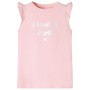 Camiseta infantil de manga volante rosa claro 128 de , Camisetas para niños - Ref: Foro24-10502, Precio: 8,28 €, Descuento: %