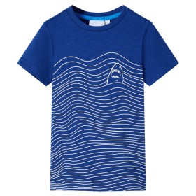 Camiseta infantil azul oscuro 104