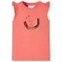Camiseta infantil de manga volante coral 128 de , Camisetas para niños - Ref: Foro24-10627, Precio: 8,45 €, Descuento: %