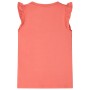 Camiseta infantil de manga volante coral 128 de , Camisetas para niños - Ref: Foro24-10627, Precio: 8,54 €