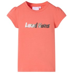Korallenfarbenes Kinder-T-Shirt mit Flügelärmeln 92 von , Kinder-T-Shirts - Ref: Foro24-10644, Preis: 8,20 €, Rabatt: %