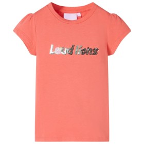 Camiseta infantil de manga casquillo coral 116