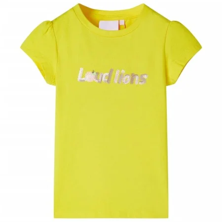 Leuchtend gelbes Kinder-T-Shirt mit Flügelärmeln 104 von , Kinder-T-Shirts - Ref: Foro24-10650, Preis: 8,12 €, Rabatt: %