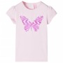 Zartrosa Kinder-T-Shirt mit Flügelärmeln 128 von , Kinder-T-Shirts - Ref: Foro24-10832, Preis: 8,32 €, Rabatt: %