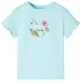 Wassergrünes kurzärmeliges Kinder-T-Shirt 128 von , Kinder-T-Shirts - Ref: Foro24-10692, Preis: 8,24 €, Rabatt: %