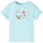 Wassergrünes kurzärmeliges Kinder-T-Shirt 128 von , Kinder-T-Shirts - Ref: Foro24-10692, Preis: 8,32 €, Rabatt: %