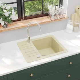 Granite kitchen sink with a beige bowl by vidaXL, Sinks - Ref: Foro24-144860, Price: 175,41 €, Discount: %