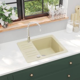 Küchenspüle aus Granit mit beigem Becken von vidaXL, Sinkt - Ref: Foro24-144860, Preis: 167,89 €, Rabatt: %