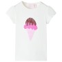 Ecrufarbenes Kinder-T-Shirt 128 von , Kinder-T-Shirts - Ref: Foro24-10717, Preis: 8,54 €, Rabatt: %