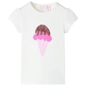 Ecrufarbenes Kinder-T-Shirt 104 von , Kinder-T-Shirts - Ref: Foro24-10715, Preis: 8,45 €, Rabatt: %