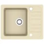 Fregadero de cocina de granito con un seno beige de vidaXL, Fregaderos - Ref: Foro24-144860, Precio: 175,41 €, Descuento: %