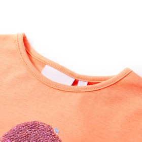 Camiseta infantil naranja neón 104