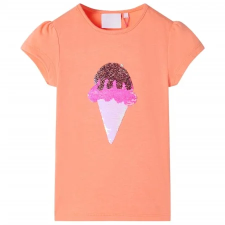 Camiseta infantil naranja neón 128 de , Camisetas para niños - Ref: Foro24-10722, Precio: 8,45 €, Descuento: %