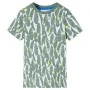Kinder-T-Shirt 104 in Ecru und dunklem Efeugrün von , Kinder-T-Shirts - Ref: Foro24-11675, Preis: 8,64 €, Rabatt: %