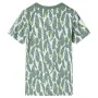 Kinder-T-Shirt 104 in Ecru und dunklem Efeugrün von , Kinder-T-Shirts - Ref: Foro24-11675, Preis: 8,64 €, Rabatt: %