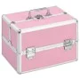 Pink aluminum makeup case 22x30x21 cm by vidaXL, toiletry bags - Ref: Foro24-91830, Price: 49,21 €, Discount: %