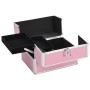Maletín de maquillaje aluminio rosa 22x30x21 cm de vidaXL, Neceseres - Ref: Foro24-91830, Precio: 50,24 €, Descuento: %