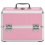 Pink aluminum makeup case 22x30x21 cm by vidaXL, toiletry bags - Ref: Foro24-91830, Price: 49,21 €, Discount: %