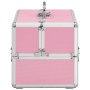 Maletín de maquillaje aluminio rosa 22x30x21 cm de vidaXL, Neceseres - Ref: Foro24-91830, Precio: 50,24 €, Descuento: %