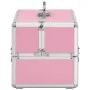 Rosa Kosmetikkoffer aus Aluminium, 22 x 30 x 21 cm von vidaXL, Kulturbeutel - Ref: Foro24-91830, Preis: 49,21 €, Rabatt: %