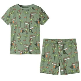 Hellkhakifarbener Kinder-Kurzarmpyjama 140 von , Kinderpyjamas - Ref: Foro24-12513, Preis: 10,64 €, Rabatt: %