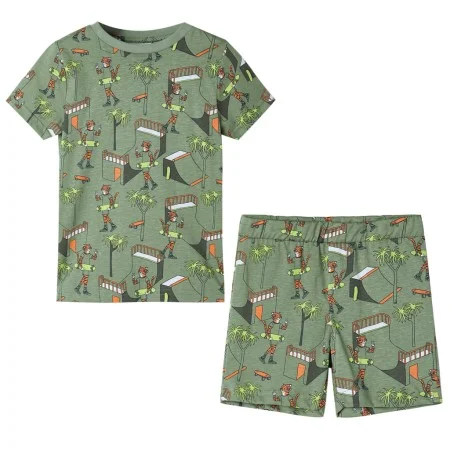 Hellkhakifarbener Kinder-Kurzarmpyjama 140 von , Kinderpyjamas - Ref: Foro24-12513, Preis: 10,64 €, Rabatt: %