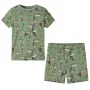Hellkhakifarbener Kinder-Kurzarmpyjama 140 von , Kinderpyjamas - Ref: Foro24-12513, Preis: 10,64 €, Rabatt: %