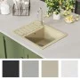Küchenspüle aus Granit mit beigem Becken von vidaXL, Sinkt - Ref: Foro24-144860, Preis: 175,41 €, Rabatt: %