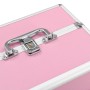 Maletín de maquillaje aluminio rosa 22x30x21 cm de vidaXL, Neceseres - Ref: Foro24-91830, Precio: 50,24 €, Descuento: %