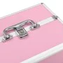 Pink aluminum makeup case 22x30x21 cm by vidaXL, toiletry bags - Ref: Foro24-91830, Price: 49,21 €, Discount: %