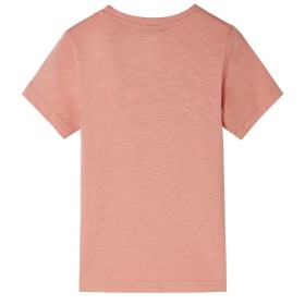 Camiseta infantil de manga corta naranja claro 104
