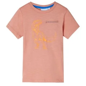 Light orange short-sleeved children's t-shirt 128 by , Kids T-shirts - Ref: Foro24-12222, Price: 8,12 €, Discount: %