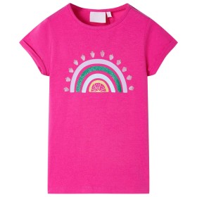 Camiseta infantil rosa oscuro 140